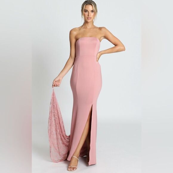 NEW SHOWPO ALWAYS WILL LOVE YOU DRESS IN DUSTY ROSE NWT - Picture 5 of 8